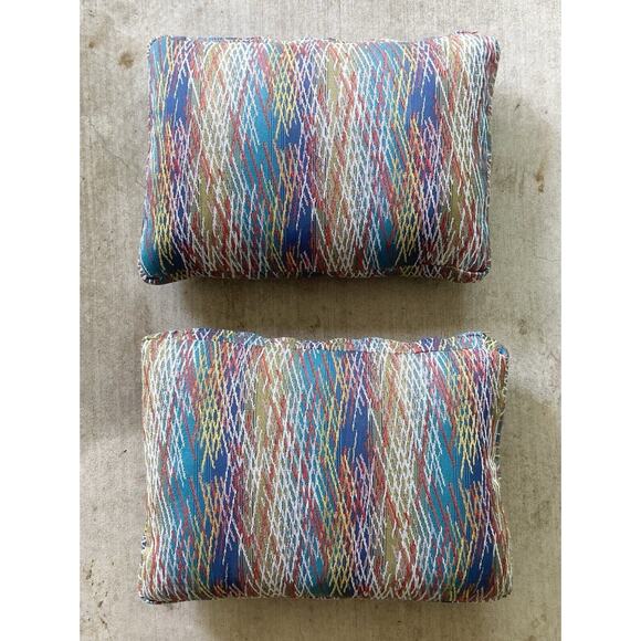 Jonathan Louis 2 Abstract Colorful Waterfowl Feather Rectangle Pillow Throws 20” - Picture 2 of 10